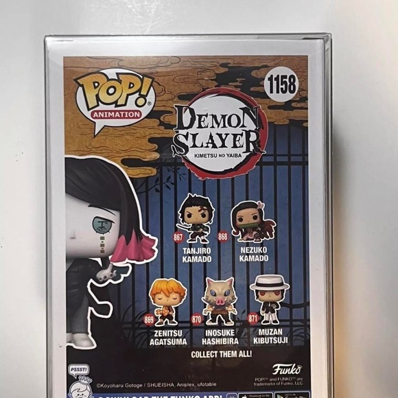 Funko Pop! Enmu Demon Slayer #1158 2022 SDCC San Diego Con Sticker! w/Protector - Picture 8 of 8